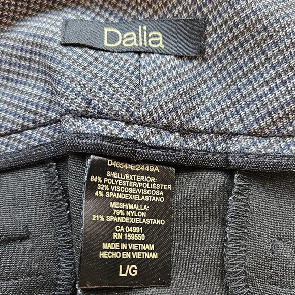 Dalia‎ Gray Black Herringbone Pull On Cropped Pants Size Large New With Tag - Picture 5 of 10